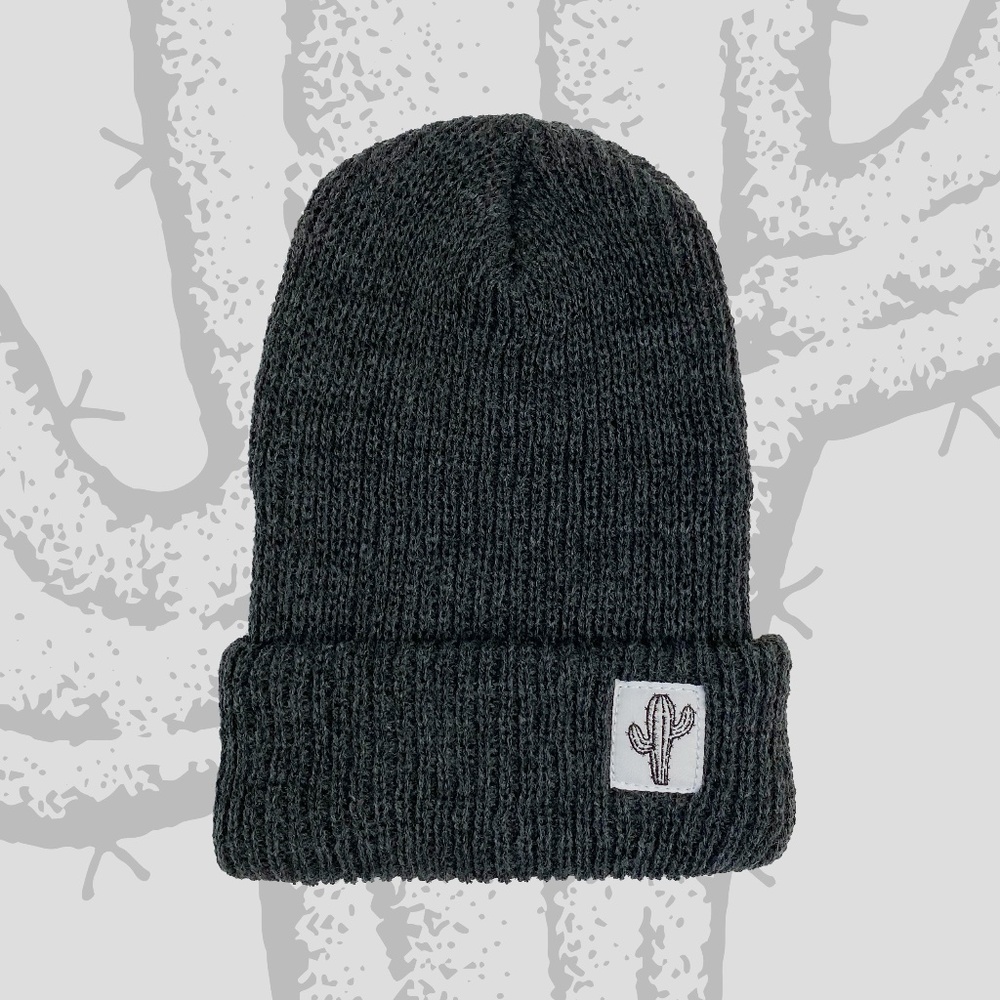 Elmntry - Charcoal/White, Cactus Cuff Beanie